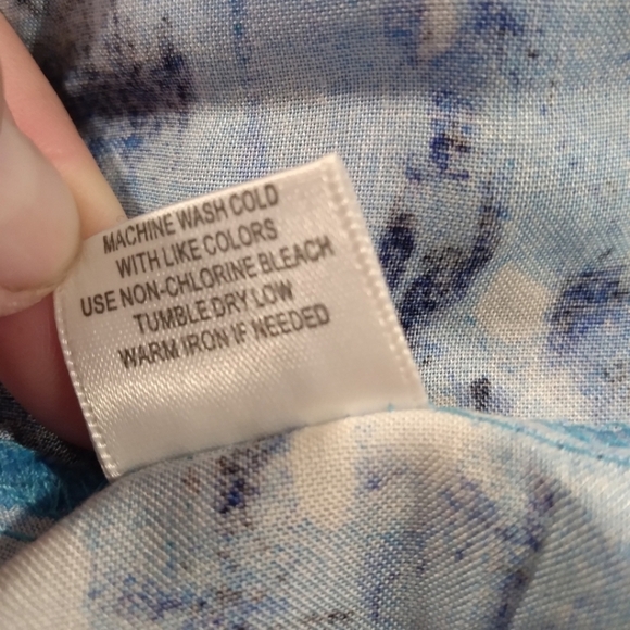 Tanzara blue and white skirt with lace hem size L - Picture 7 of 9